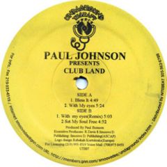 Paul Johnson - Paul Johnson - Club Land - Undaground Therapy Muzik