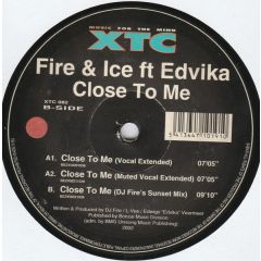 Fire & Ice Ft Edvika - Fire & Ice Ft Edvika - Close To Me - XTC