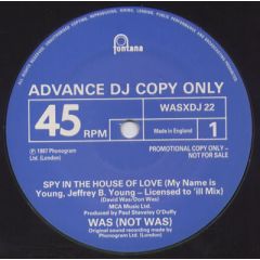 Was (Not Was) - Was (Not Was) - Spy In The House Of Love - Fontana