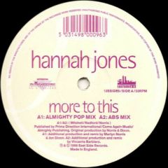 Hannah Jones - Hannah Jones - More To This - Eastside