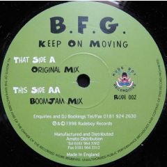 BFG - BFG - Keep On Moving - Rude Boy