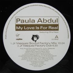 Paula Abdul - Paula Abdul - My Love Is For Real - Virgin
