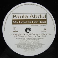 Paula Abdul - Paula Abdul - My Love Is For Real - Virgin