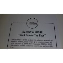 Starsky & Hudge - Starsky & Hudge - Don't Believe The Hype - Electric Sparklers