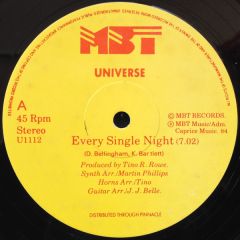 Universe - Universe - Every Single Night - MBT Records