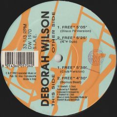 Deborah Wilson - Deborah Wilson - Free - Dance Waves