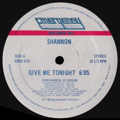 Shannon - Shannon - Give Me Tonight - Emergency