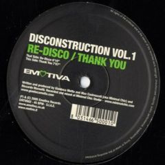 Disconstruction Vol 1 - Disconstruction Vol 1 - Re-Disco - Emotiva