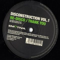 Disconstruction Vol 1 - Disconstruction Vol 1 - Re-Disco - Emotiva