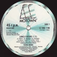 Teena Marie - Teena Marie - Lonely Desire - Motown