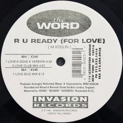 The Word - The Word - R U Ready (For Love) - Invasion Recordings