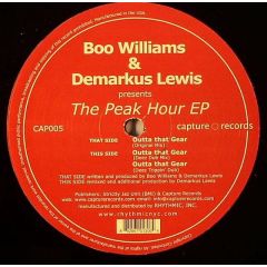Boo Williams & Demarkus Lewis - Boo Williams & Demarkus Lewis - The Peak Hour EP - Capture Records 5