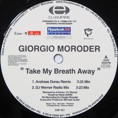 Giorgio Moroder - Giorgio Moroder - Take My Breath Away - Caus-N-Ff-Ct