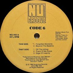 Code 6 - Code 6 - Forgotten Moments - Nu Groove