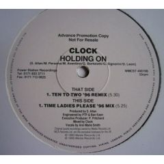 Clock - Clock - Holding On - Power Station Recordings