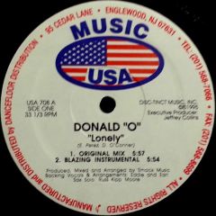 Donald O - Donald O - Lonely - Music Usa