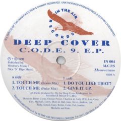 Deep Cover - Deep Cover - Code 9 EP - In The Air