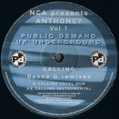 Nca Presents Anthoney - Nca Presents Anthoney - Vol. 1 (Donna D Remixes) - Public Demand