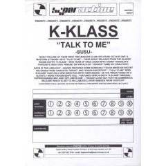 K Klass - K Klass - Talk To Me - Susu