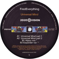 Fred Everything - Fred Everything - Universal Mind - 20:20 Vision