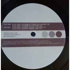 Sam Ellis - Sam Ellis - Club Lonely (Eric Kupper Mixes) - Mojo Records