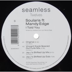 Soularis - Soularis - I Told You - Seamless Recordings