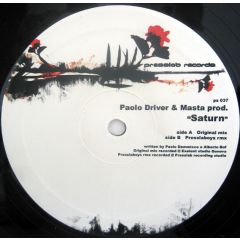 Paolo Driver & Masta Prod - Paolo Driver & Masta Prod - Saturn - Presslab