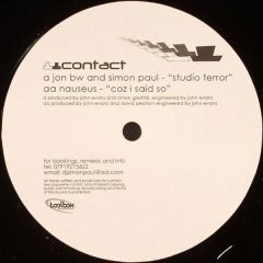 Jon Bw & Simon Paul - Jon Bw & Simon Paul - Studio Terror - Contact Recordings