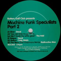 Rotters Golf Club Presents - Rotters Golf Club Presents - Machine Funk Specialists Pt 2 - Rotters Golf Club