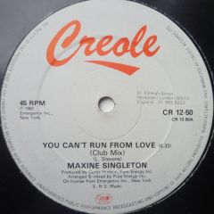 Maxine Singleton - Maxine Singleton - You Can't Run From Love - Creole Records