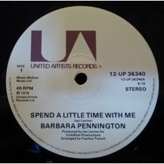 Barbara Pennington - Barbara Pennington - Spend A Little Time With Me - United Artists Records