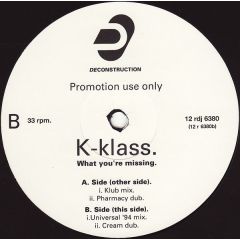K-Klass - K-Klass - What You're Missing - Deconstruction, Parlophone