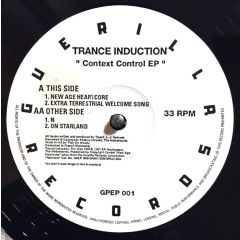 Trance Induction - Trance Induction - Context Control EP - Guerilla