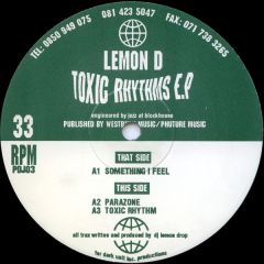 Lemon D - Lemon D - Toxic Rhythms EP - Planet Earth