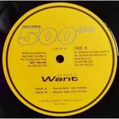 Class A - Class A - Want - 500Cc Records 1