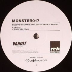 Giuseppe Ottaviani & Marc Van Linden - Giuseppe Ottaviani & Marc Van Linden - Until Monday - Monster Tunes