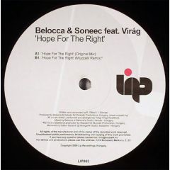 Belocca & Soneec Feat. Virag - Belocca & Soneec Feat. Virag - Hope For The Right - Lip Recordings 3