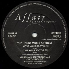 Marshall Jefferson - Marshall Jefferson - House Music Anthem - Affair Records