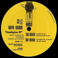 Ralphi Rosario - Ralphi Rosario - Quentagious EP - D.J. World Records
