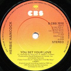 Herbie Hancock - Herbie Hancock - You Bet Your Love - CBS