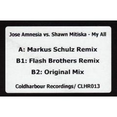 Jose Amnesia Vs Shawn Mitiska - Jose Amnesia Vs Shawn Mitiska - My All - Coldharbour Recordings