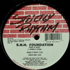 Snh Foundation - Snh Foundation - Find A Way - Strictly Rhythm