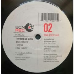 Tony Verdi Vs Tactik - Tony Verdi Vs Tactik - New Summer EP - Bcn Rec 2