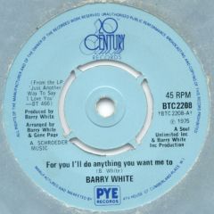 Barry White - Barry White - For You I'Ll Do Anything You Want Me To - 20th Century