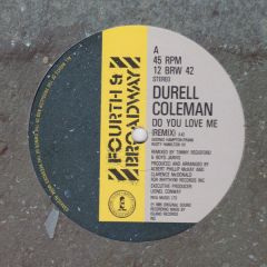 Durell Coleman - Durell Coleman - Do You Love Me - 4th & Broadway