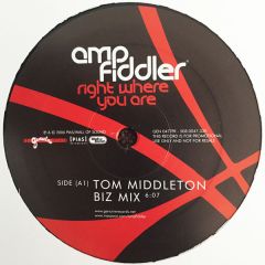 Amp Fiddler  - Amp Fiddler  - Right Where You Are (Tom Middleton Mixes) - Genuine Article