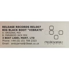 Big Black Boot - Vibrate - Release Records