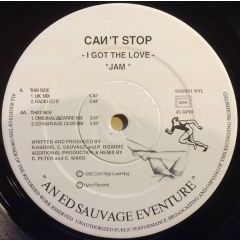 Can't Stop - Can't Stop - I Got The Love "Jam" - Nylon Records