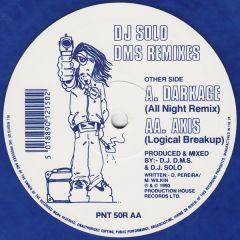 DJ Solo - DJ Solo - Darkage / Axis (Remixes) (Blue Vinyl) - Production House