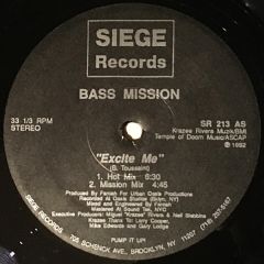Bass Mission - Bass Mission - Excite Me - Siege Records